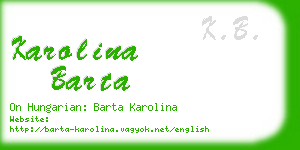 karolina barta business card